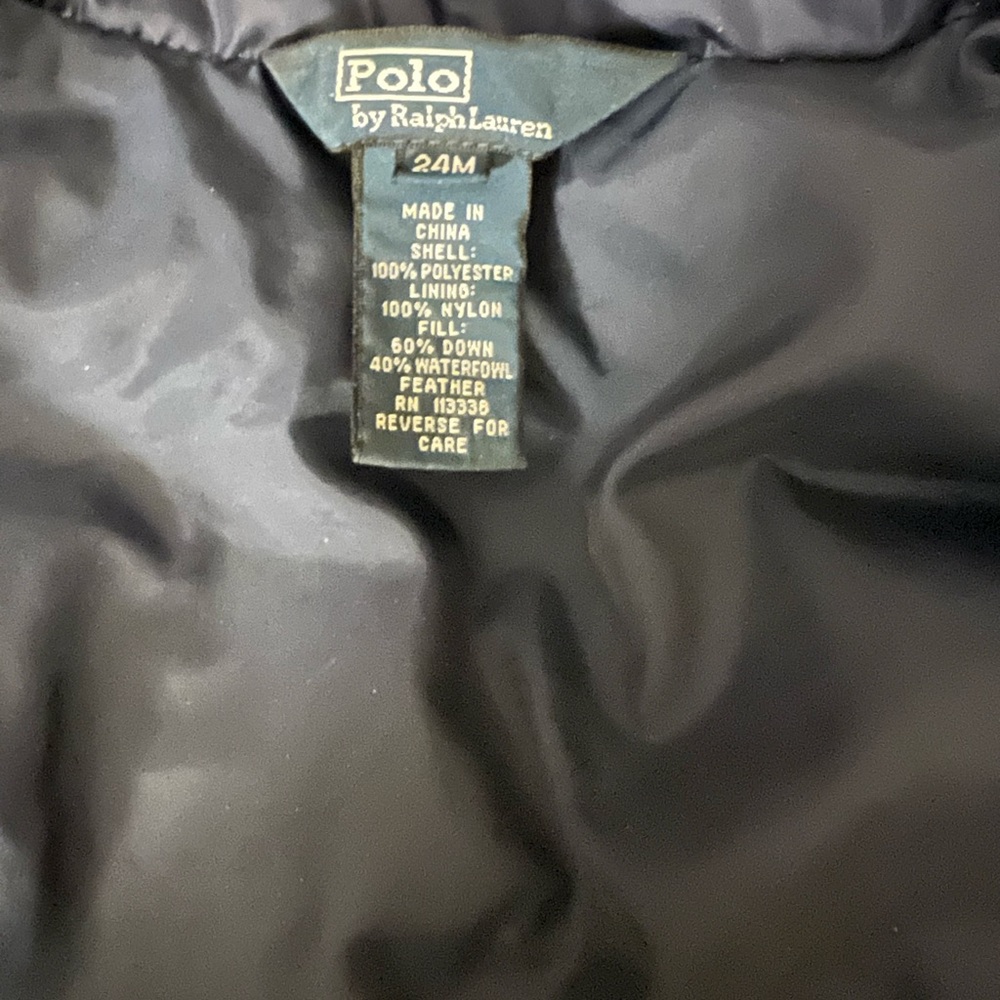 Polo Ralph Lauren down coat for toddler boy.